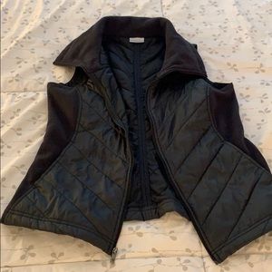 Fleece and quilted vest